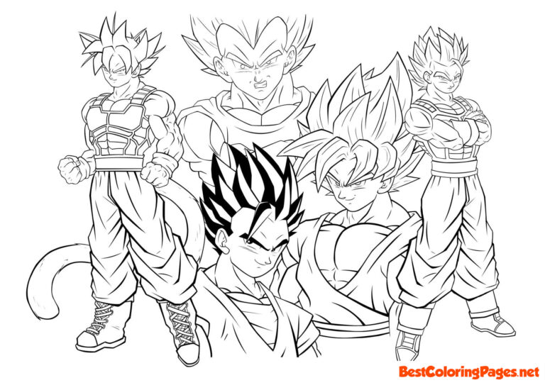 Dragon ball coloring pages