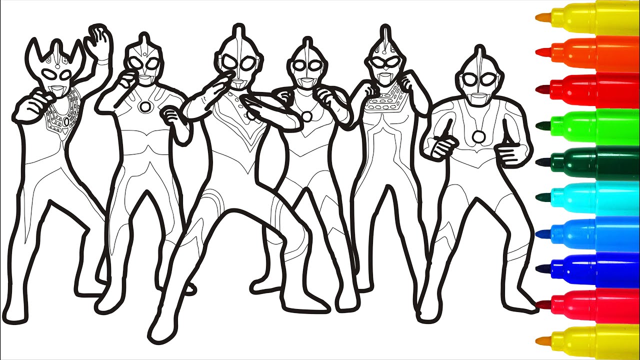 Ultraman maximum protection coloring pages