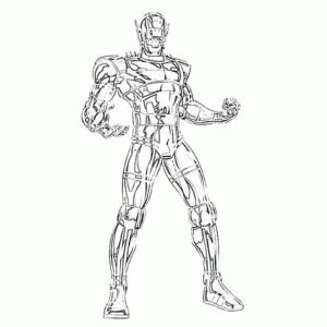 Ultron coloring page printable for free download