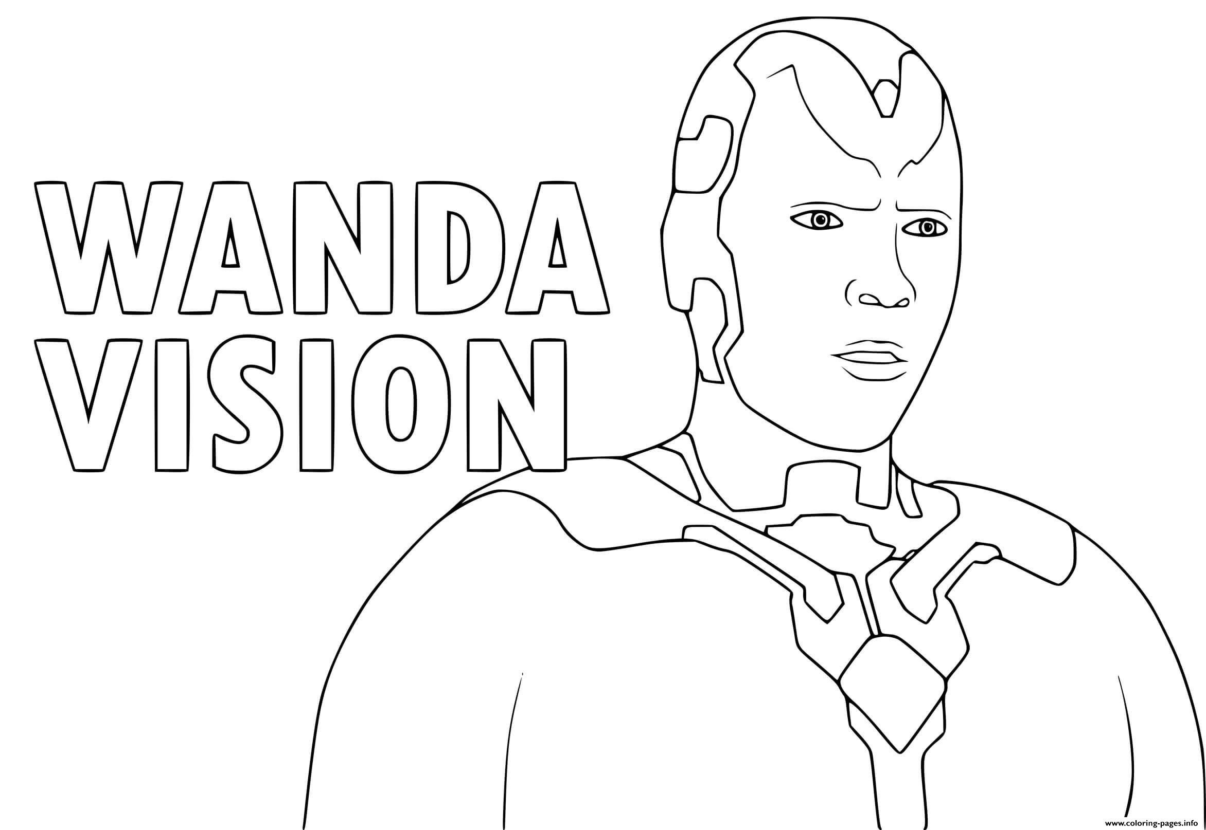 Vision created by ultron coloring page printable