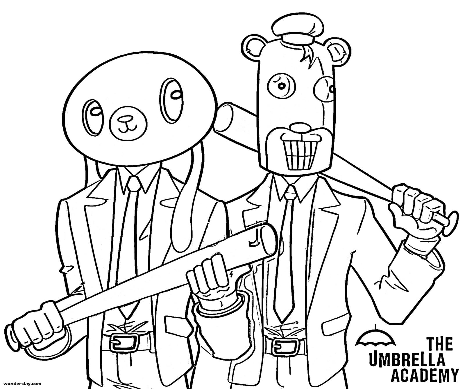 Umbrella academy coloring pages best images free printable