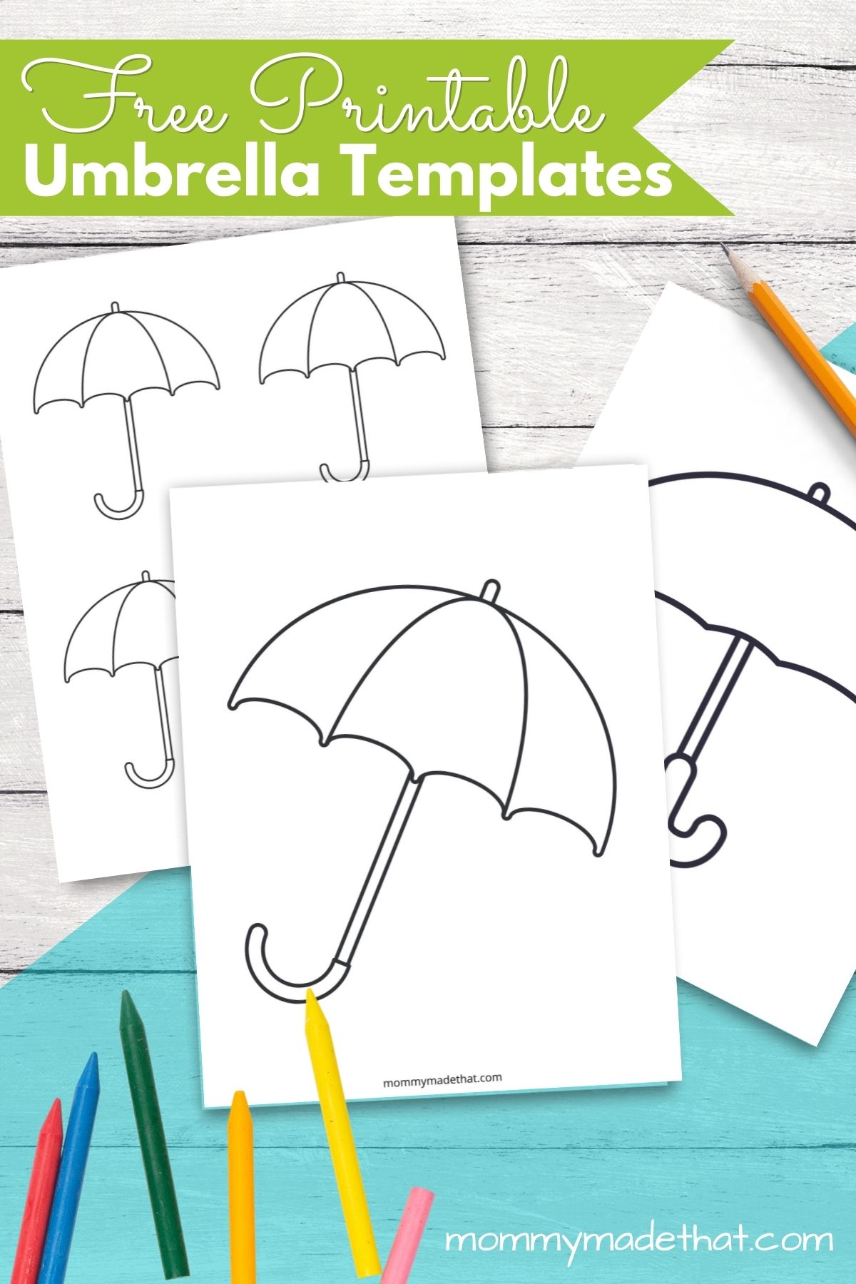 Umbrella template and outlines free printables