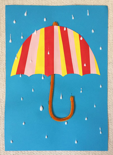 Umbrella paper strip pattern craft