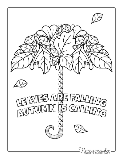 Free printable autumn fall coloring pages