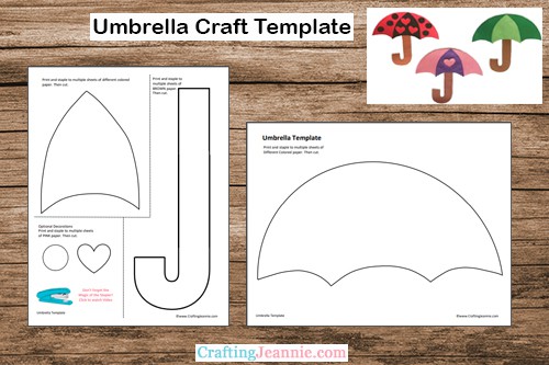 Umbrella craft free template