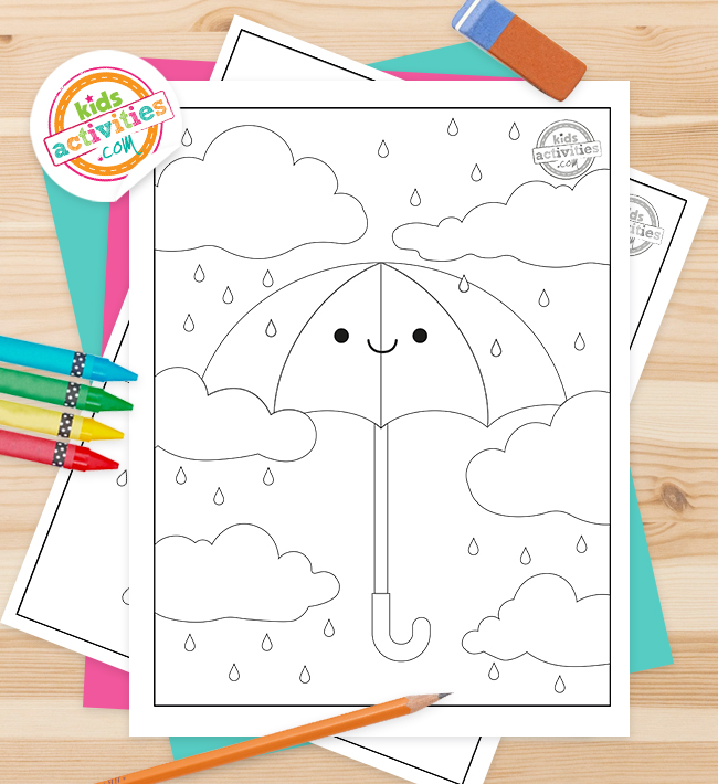 Cutest umbrella coloring pages kids activities blog