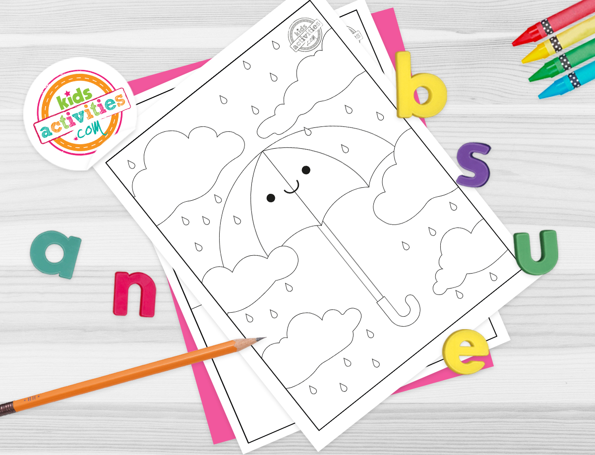 Cutest umbrella coloring pages kids activities blog