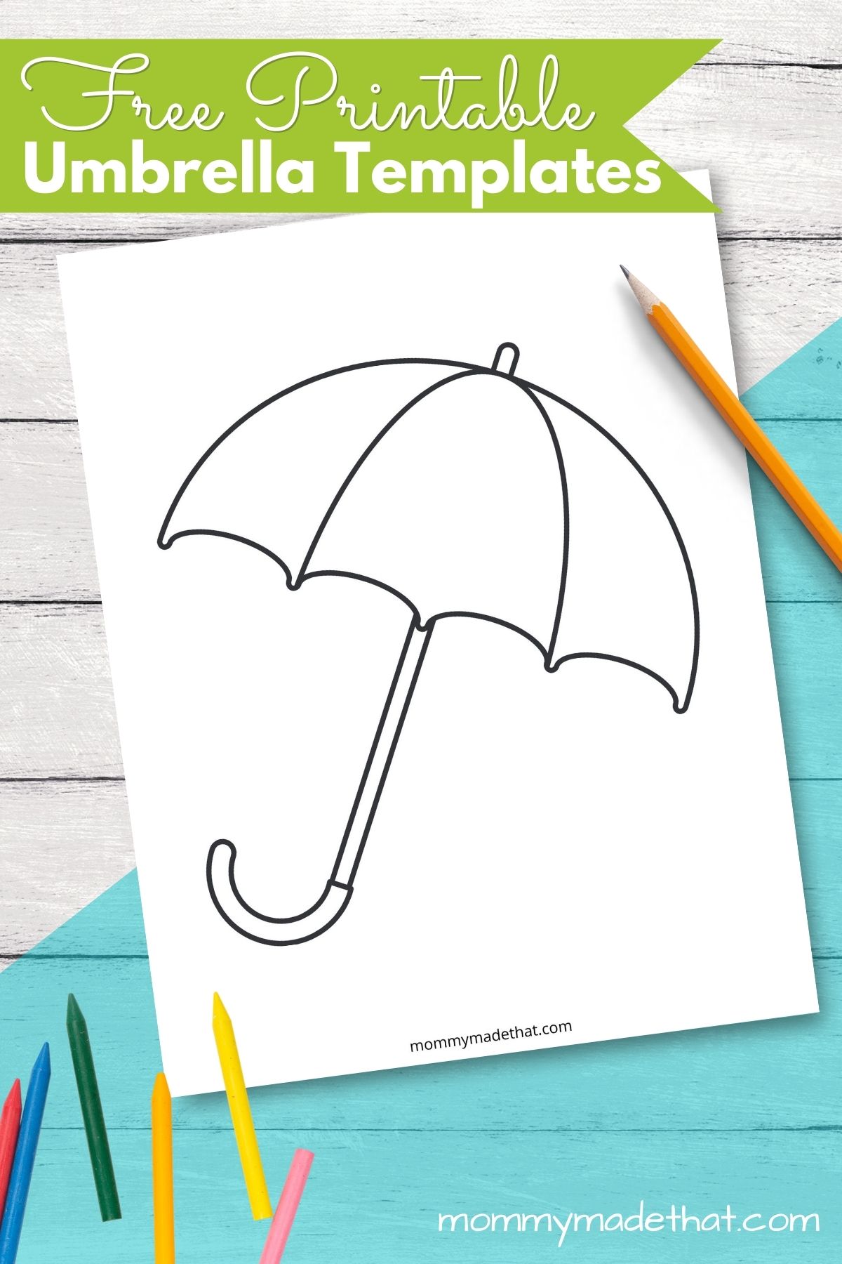 Umbrella template and outlines free printables