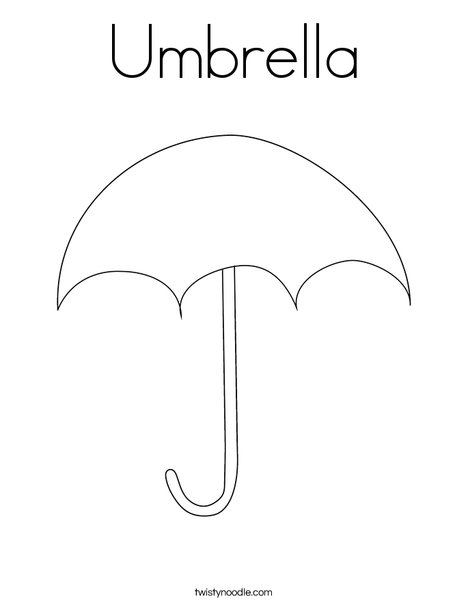 Umbrella coloring page