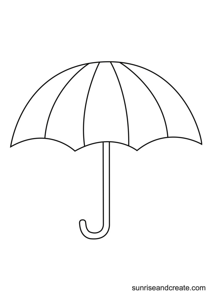 Free printable umbrella templates different designs sizes