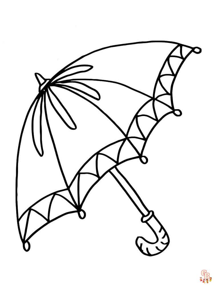 Umbrella coloring pages free printable and easy to use