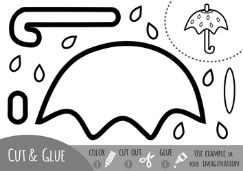 Umbrella for kids coloring book vector images over