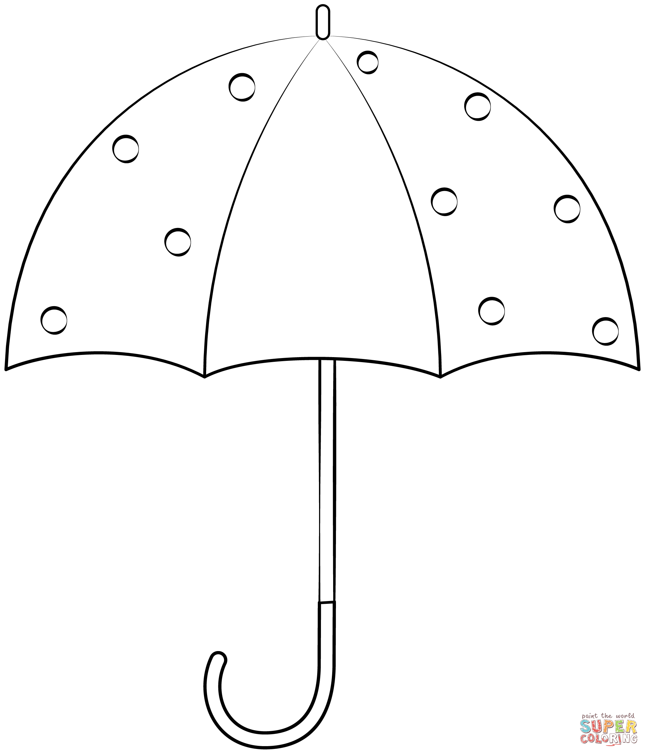 Umbrella coloring page free printable coloring pages