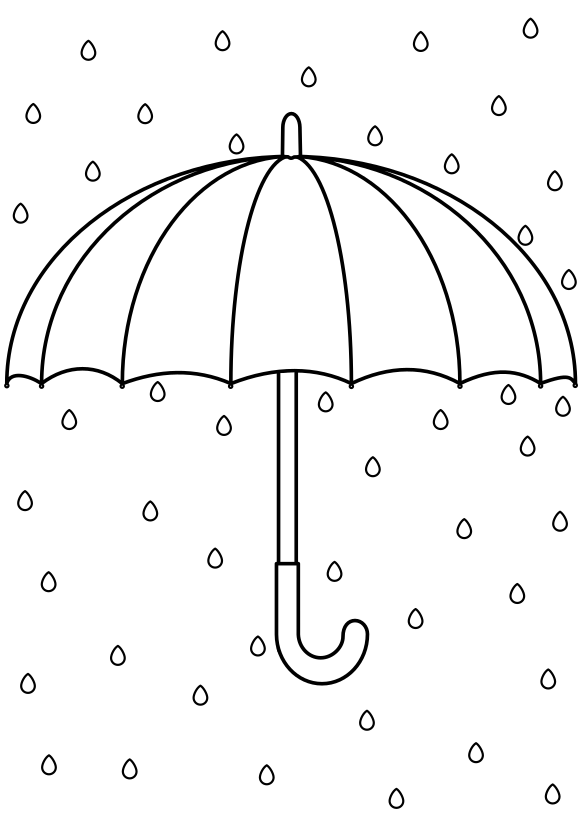 Umbrella drawing for coloring page free printable nurieworld