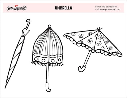 Let it rain these umbrella coloring pages will keep your kiddo entertained