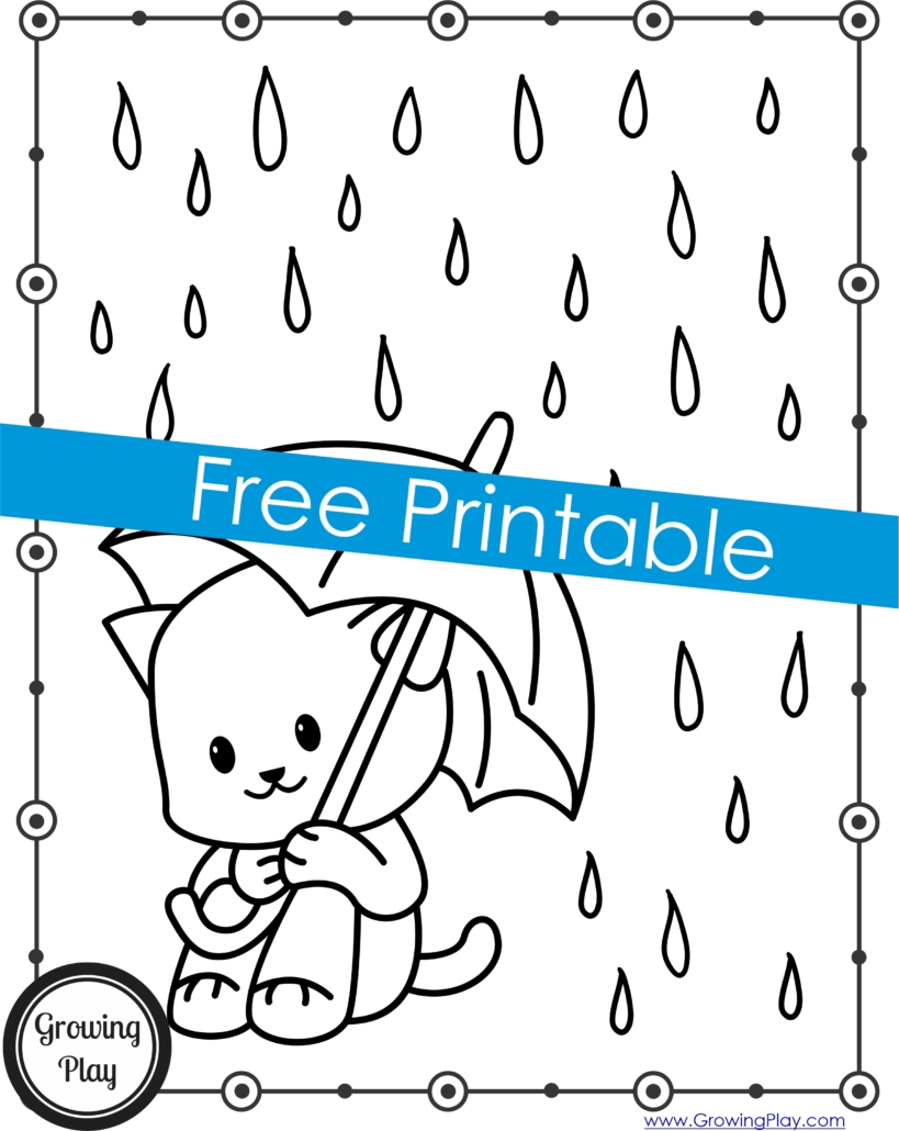 April showers coloring pages