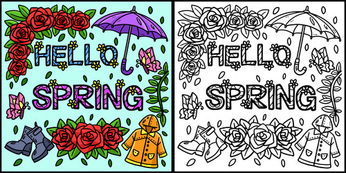 Umbrella coloring pages vector images over