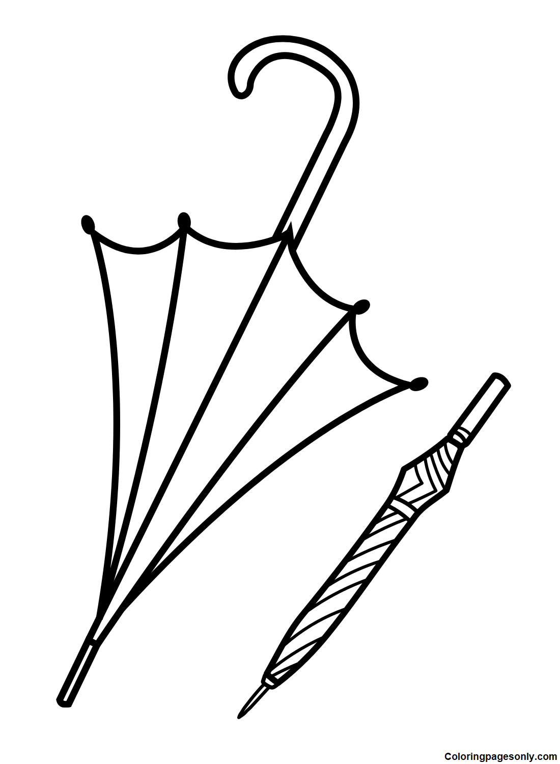 Umbrella coloring pages printable for free download