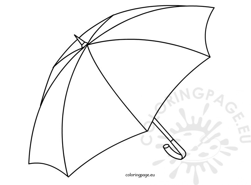 Umbrella open kids coloring pages to print coloring page