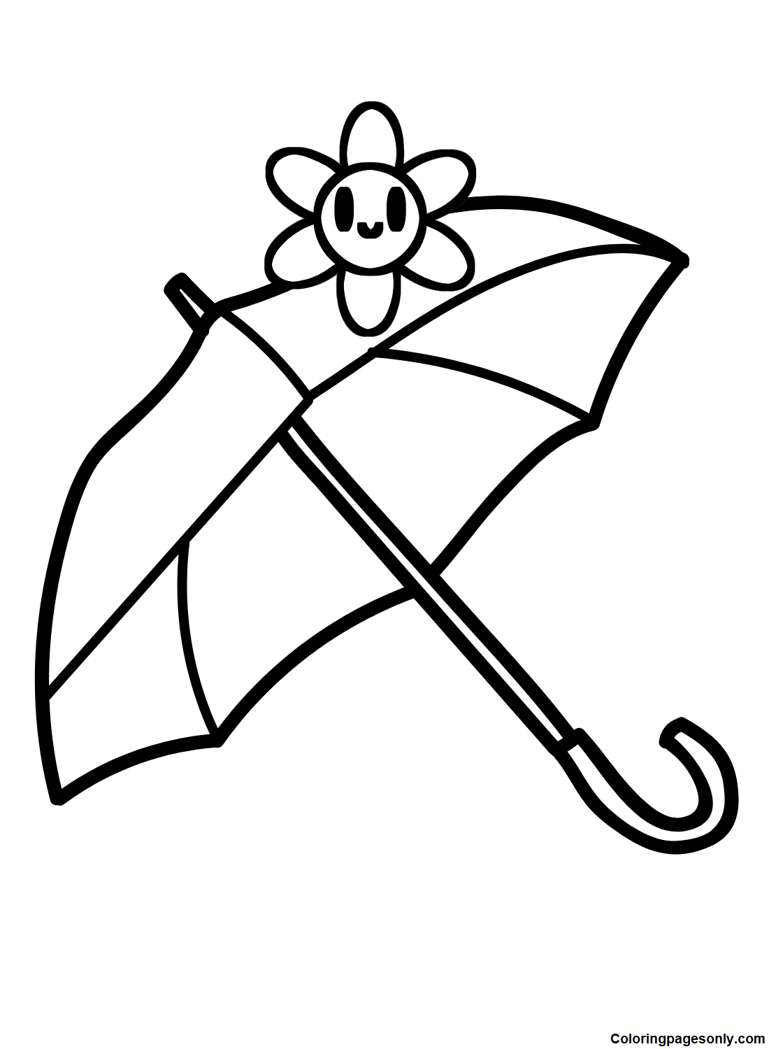 Umbrella coloring pages printable for free download