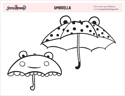 Let it rain these umbrella coloring pages will keep your kiddo entertained