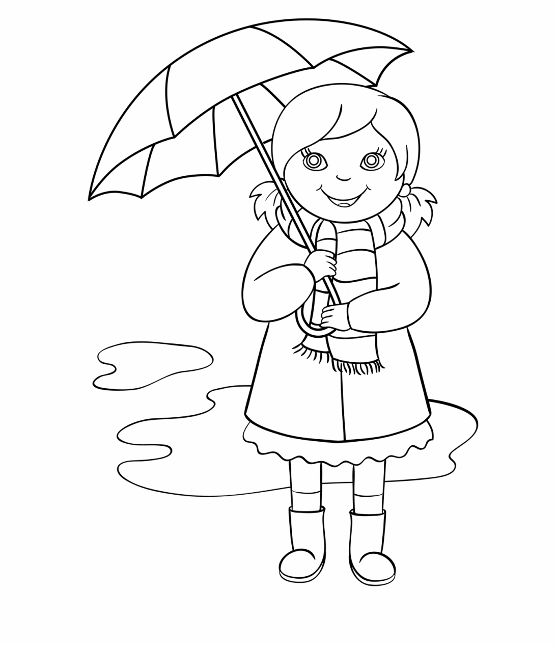 Umbrella coloring pages