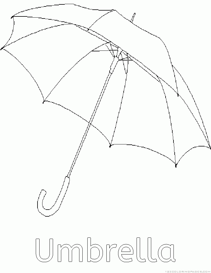 Umbrella coloring pages