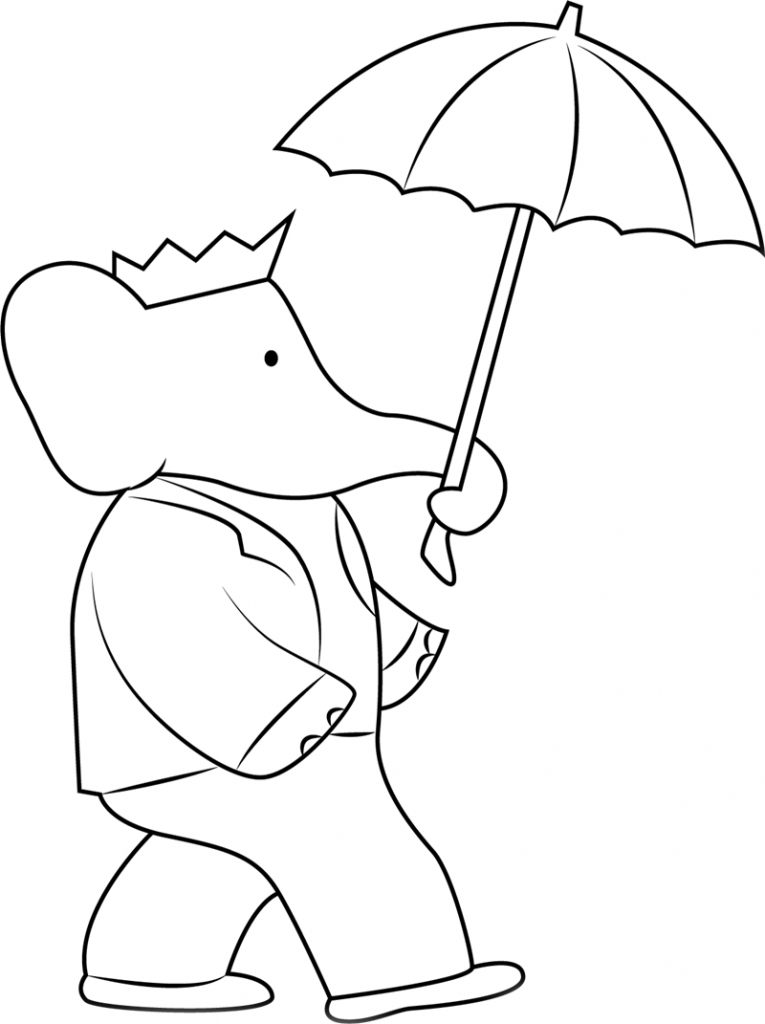 Umbrella coloring pages