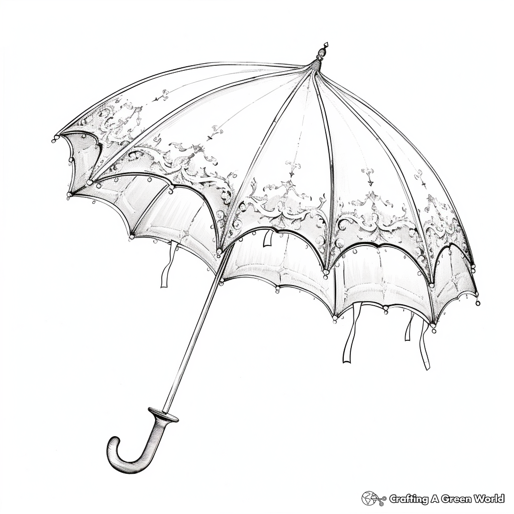 Umbrellas coloring pages