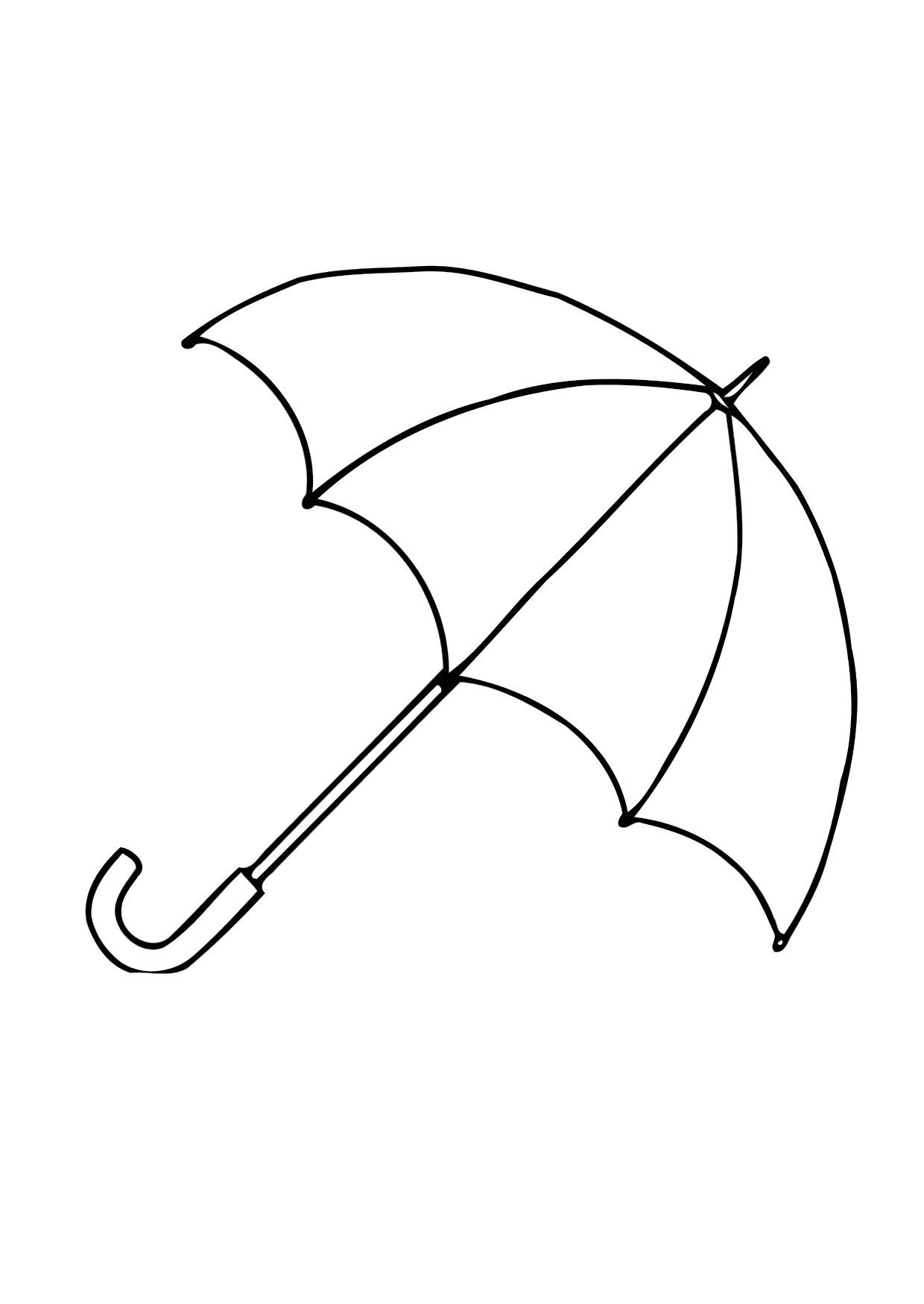 Simple umbrella shape summer coloring pages umbrella coloring page umbrella template