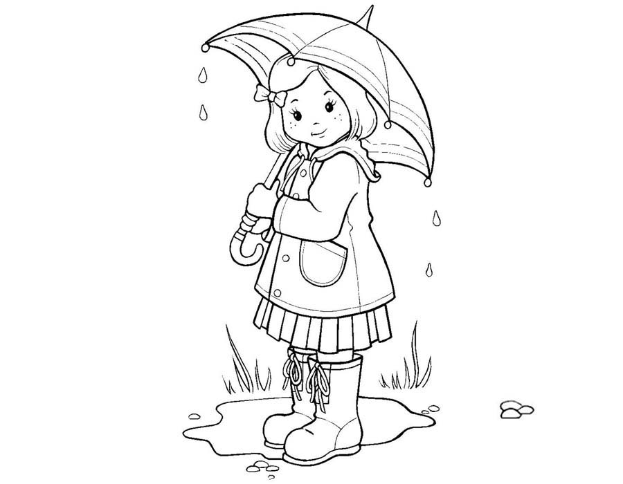 Umbrella coloring pages