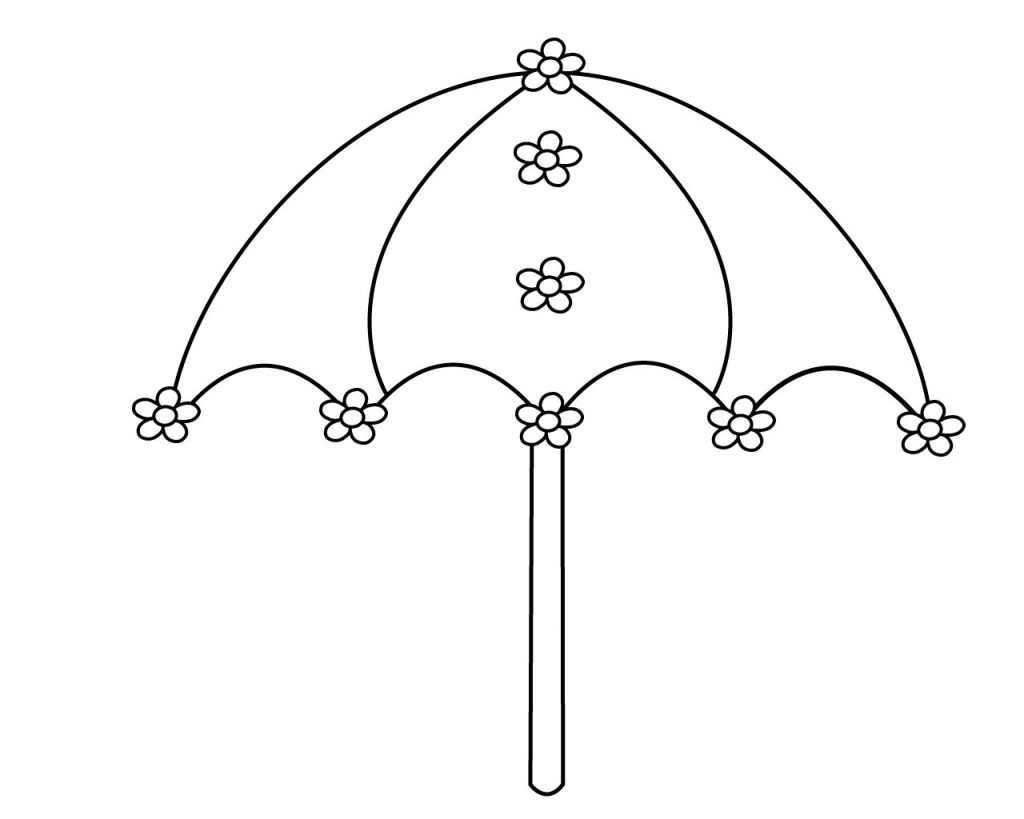 Umbrella coloring pages