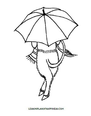 Lww mr tumnus umbrella coloring page lesson plan of happiness