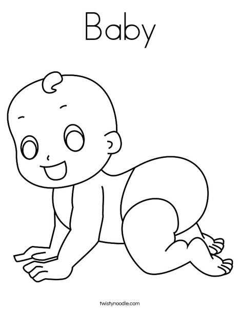 Baby coloring page