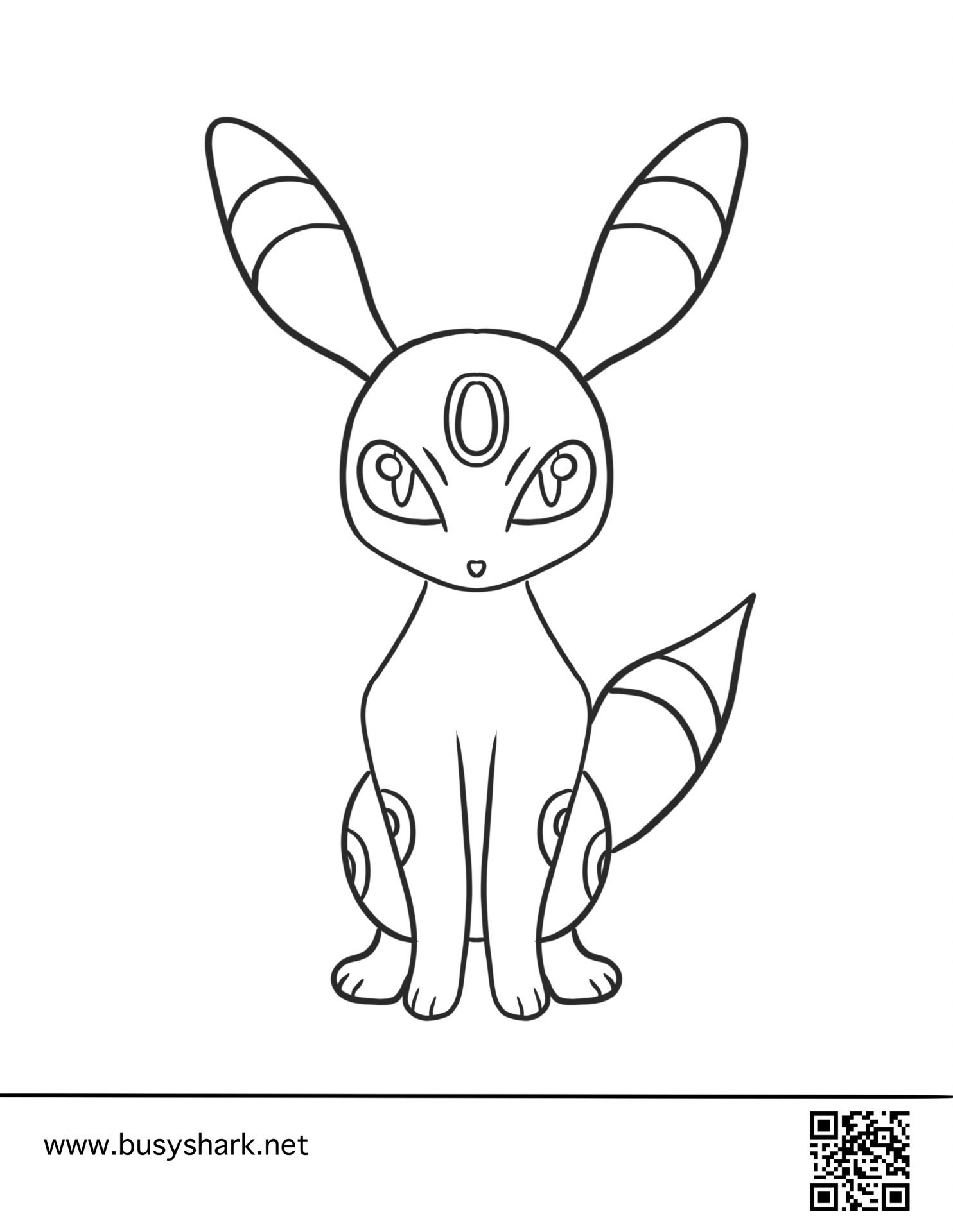 Umbreon free coloring page