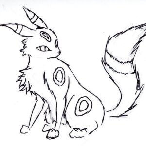 Umbreon coloring pages printable for free download