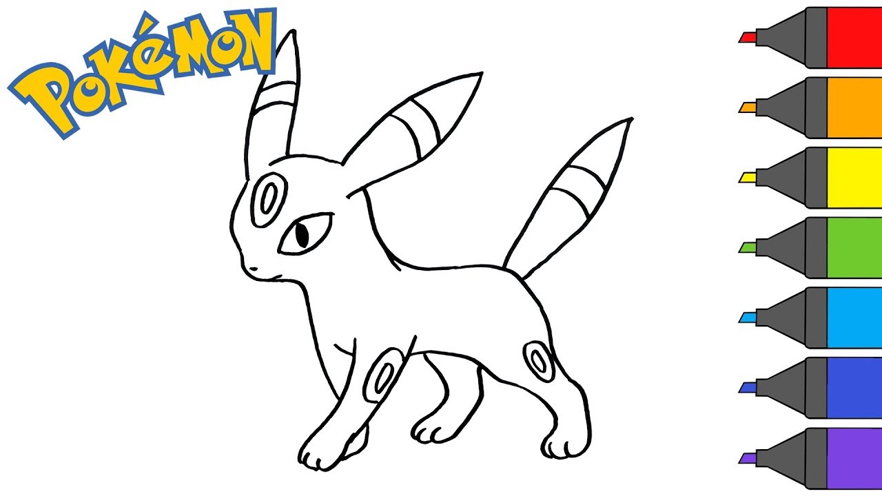 Pokemon umbreon how to draw pokemon coloring book artsy kids