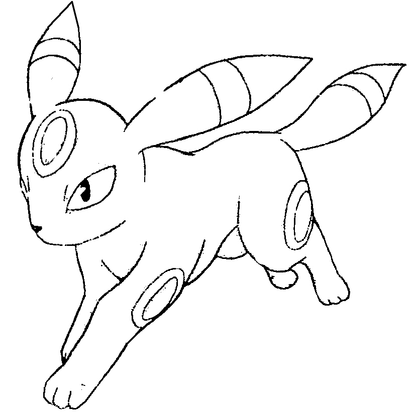 Pokemon umbreon coloring page