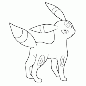 Umbreon coloring pages printable for free download