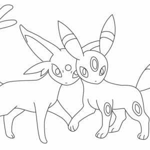 Umbreon coloring pages printable for free download