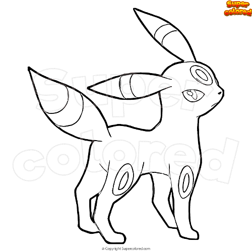 Coloring page pokemon umbreon