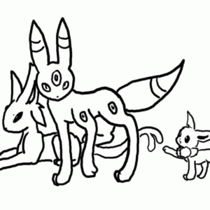 Umbreon coloring pages printable for free download