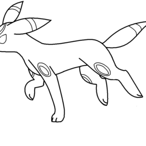 Umbreon coloring pages printable for free download