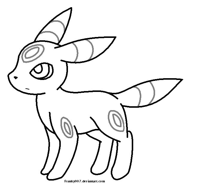Umbreon template pokemon coloring pages pokemon coloring coloring pages