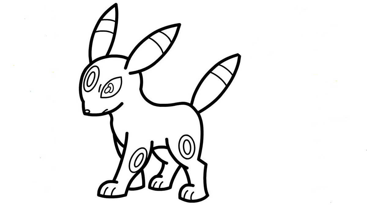 Umbreon coloring pages printable activity shelter