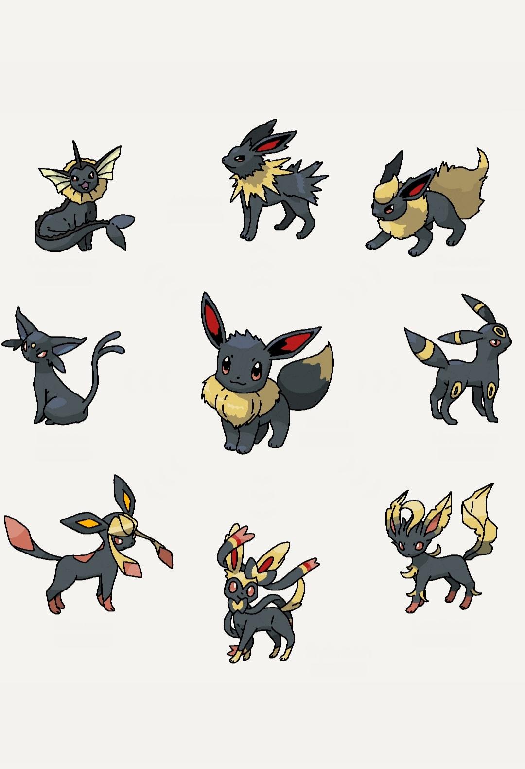 Art i made swap color eeveelutions umbreon version opinions rshinypokemon