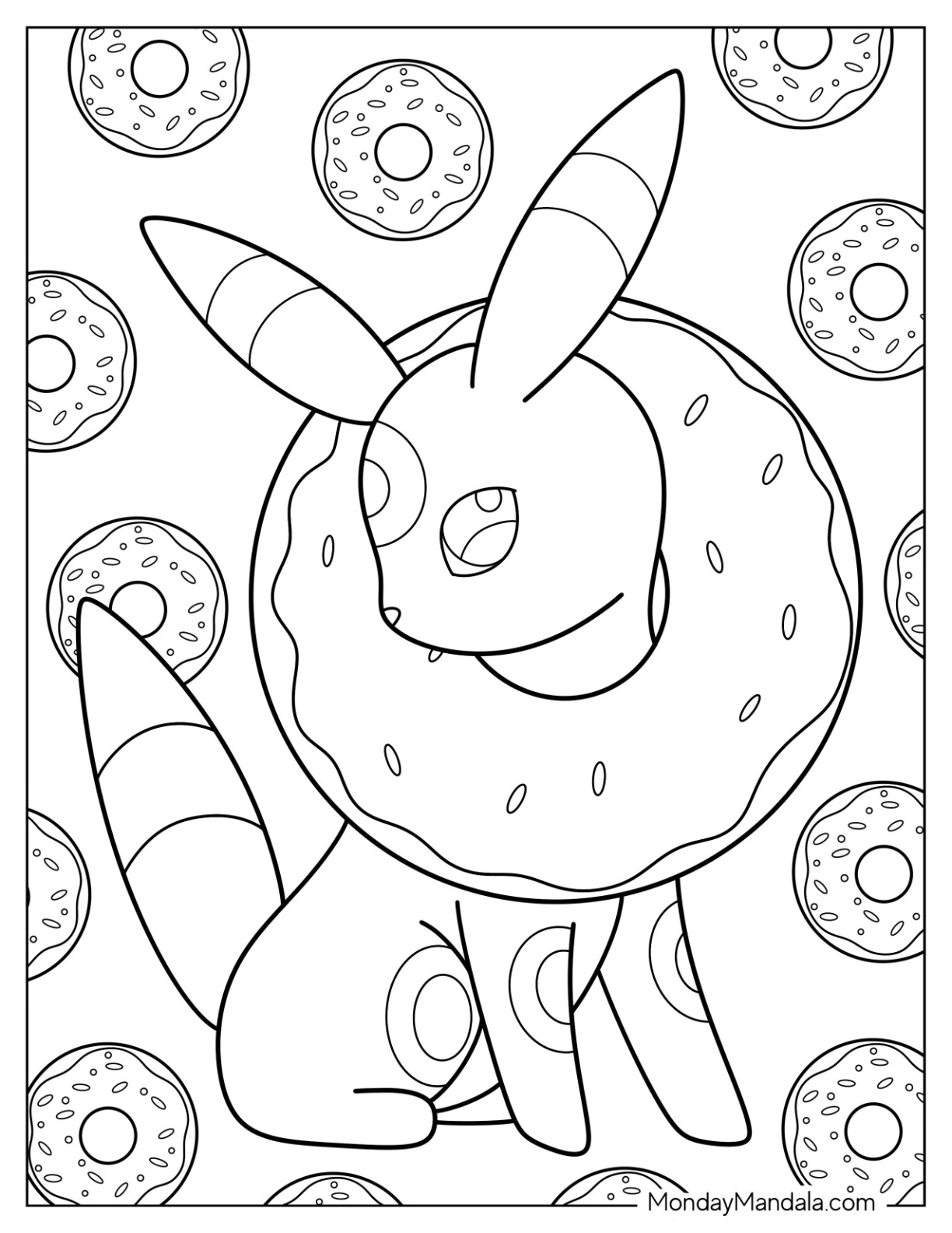 Umbreon coloring pages free pdf printables