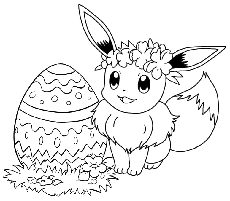 Coloring pages easter pokãmon