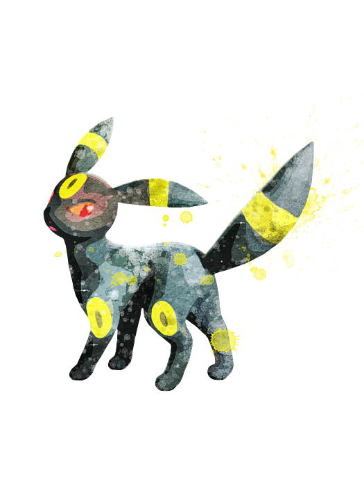 Umbreon pokemon watercolor jigsaw puzzle by mihaela pater