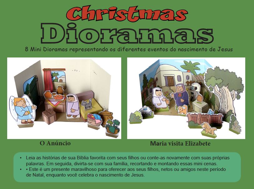 Free christmas nativity diorama